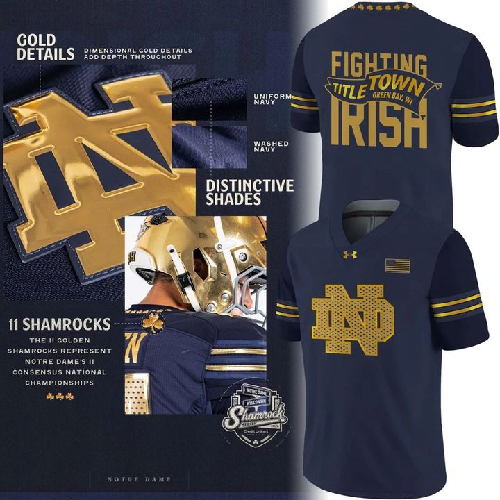 Navy Notre Dame 2026 Shamrock Series Jersey