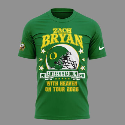 Zach Bryan x Oregon Football - With Heaven On Tour 2026 T-Shirt