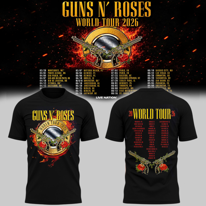 Exclusive Guns N' Roses - World Tour 2026 T-Shirt