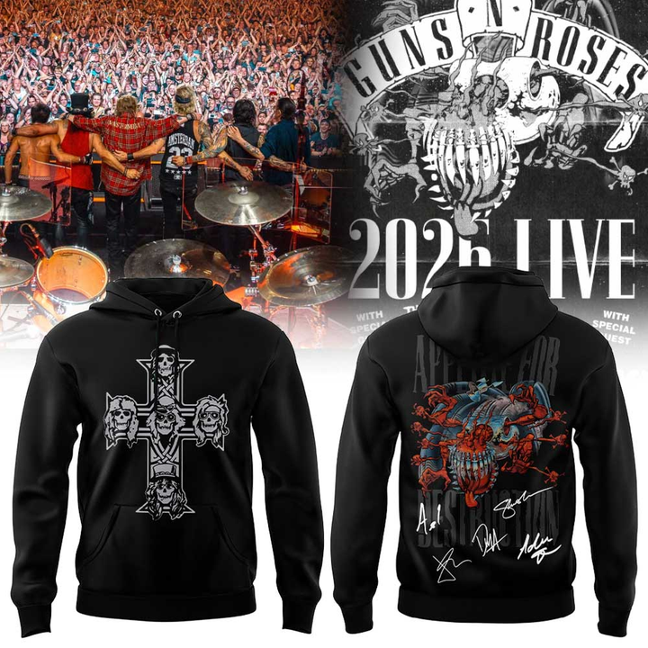 New Hoodie Guns N' Roses x NC State Football - World Tour 2026 Hoodie