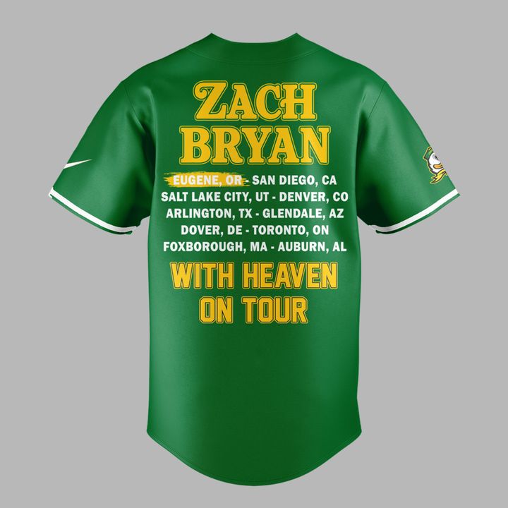 Exclusive Zach Bryan x Oregon Football - With Heaven On Tour 2026 Jersey