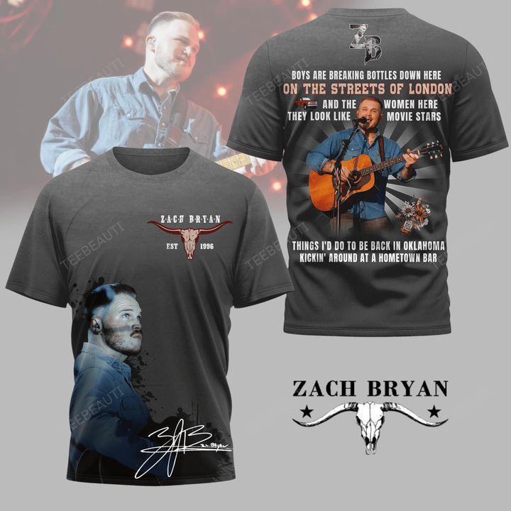 Exclusive Zach Bryan - With Heaven On Tour 2026 T-Shirt