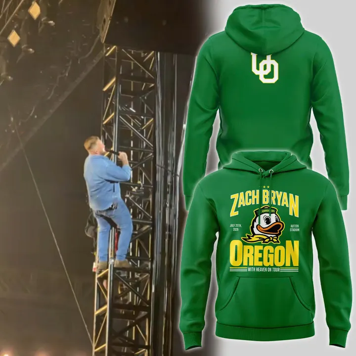 Perfect Hoodie 2026 Zach Bryan x Oregon Football - With Heaven On Tour Hoodie