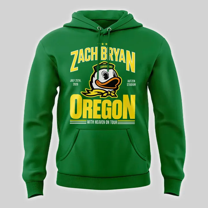 Perfect Hoodie 2026 Zach Bryan x Oregon Football - With Heaven On Tour Hoodie