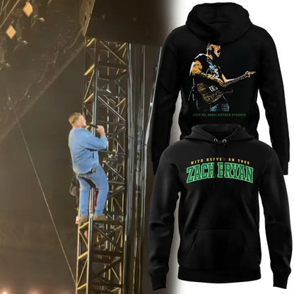 Exclusive Hoodie Zach Bryan x Oregon Football - With Heaven On Tour Hoodie
