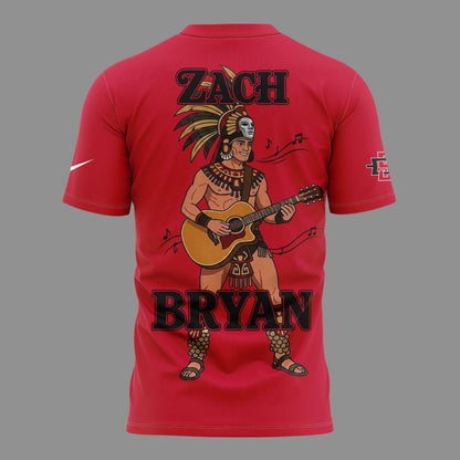 01. Zach Bryan x San Diego State Football - With Heaven On Tour 2026 T-Shirt