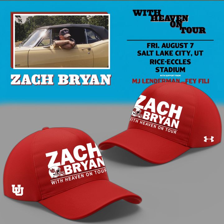 Zach Bryan x Utah Utes Football - With Heaven On Tour 2026 T-Shirt
