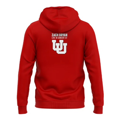 New Red Hoodie Zach Bryan x Utah Football - With Heaven On Tour 2026 Hoodie