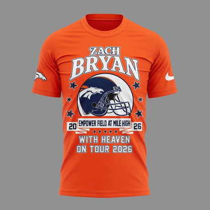 01. Zach Bryan x Denver Broncos - With Heaven On Tour 2026 T-Shirt
