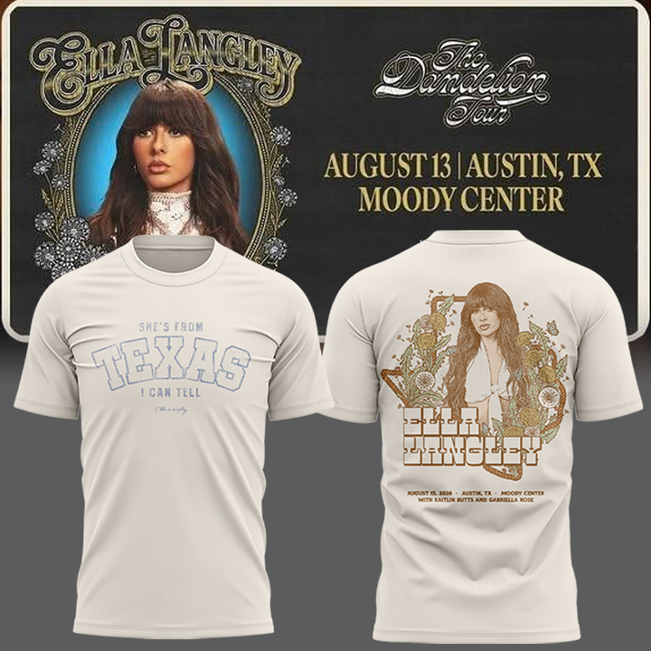 Ella Langley The Dandelion Tour 2026 -TEXAS T-shirt