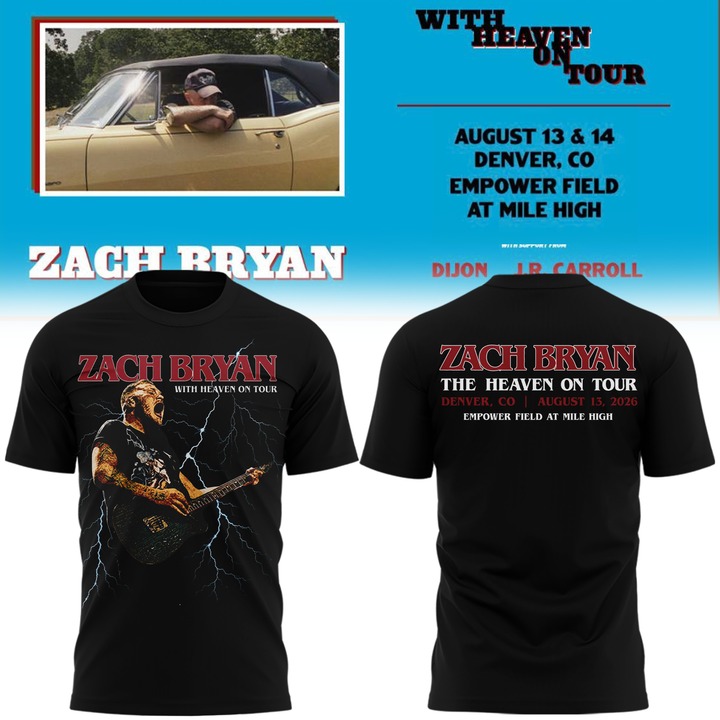 Exclusive Version Zach Bryan x Denver Broncos T-shirt