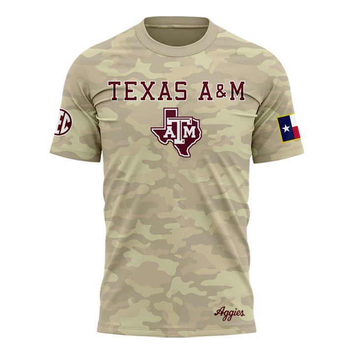 Texas A&M Aggies Honor & Support Camo T-Shirt