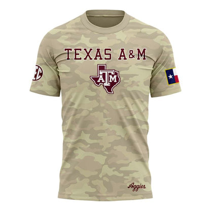 Texas A&M Aggies Honor & Support Camo T-Shirt
