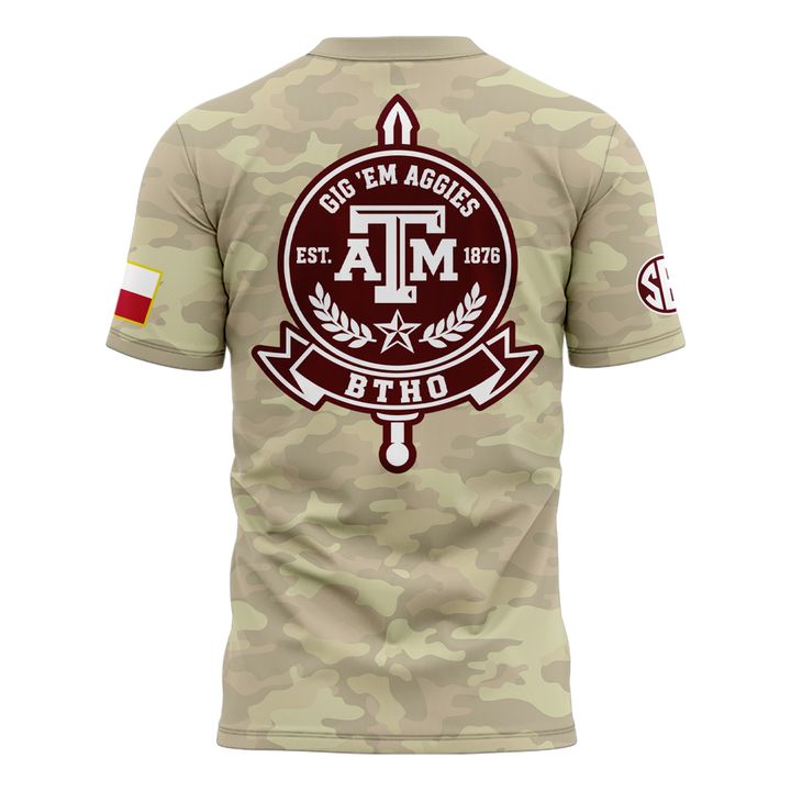 Texas A&M Aggies Honor & Support Camo T-Shirt