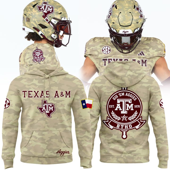 Texas A&M Aggies Honor & Support Camo Hoodie