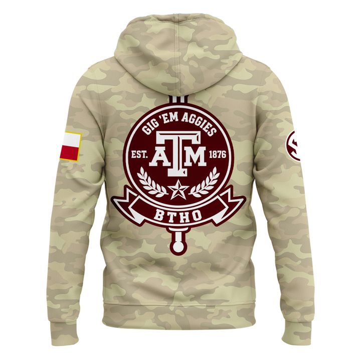 Texas A&M Aggies Honor & Support Camo Hoodie