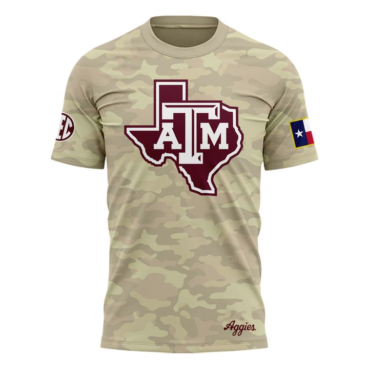 Texas A&M Aggies Honor & Support Camo T-Shirt