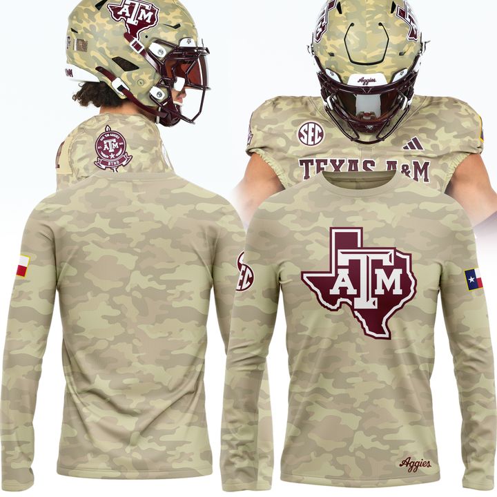 Texas A&M Aggies Honor & Support Camo Long Tee