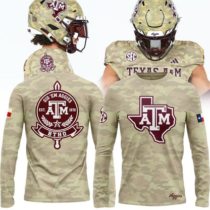 Texas A&M Aggies Honor & Support Camo Long Tee