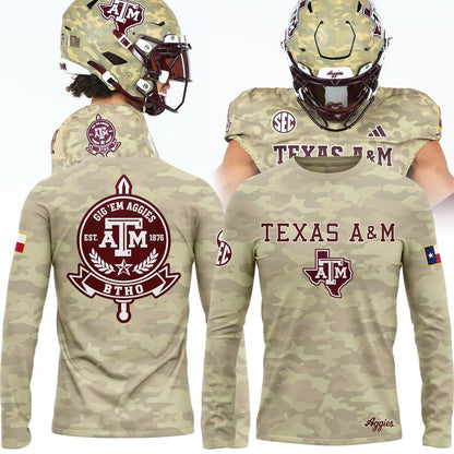 Texas A&M Aggies Honor & Support Camo Long Tee