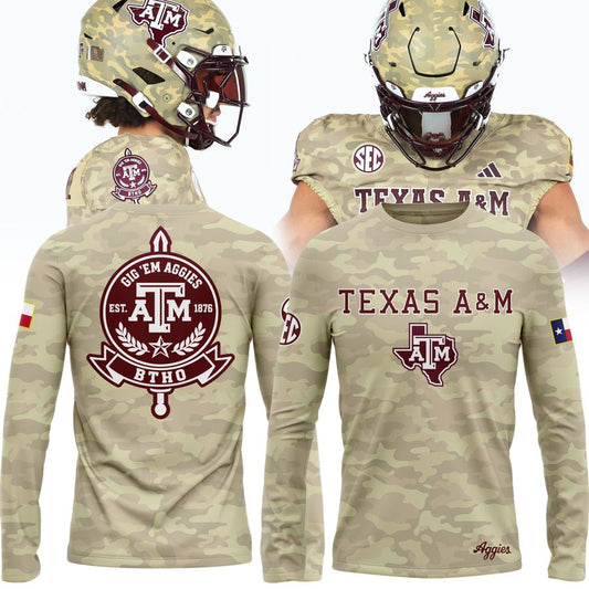 Texas A&M Aggies Honor & Support Camo Long Tee