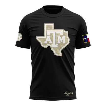 Texas A&M Aggies Honor & Support Camo Logo T-Shirt