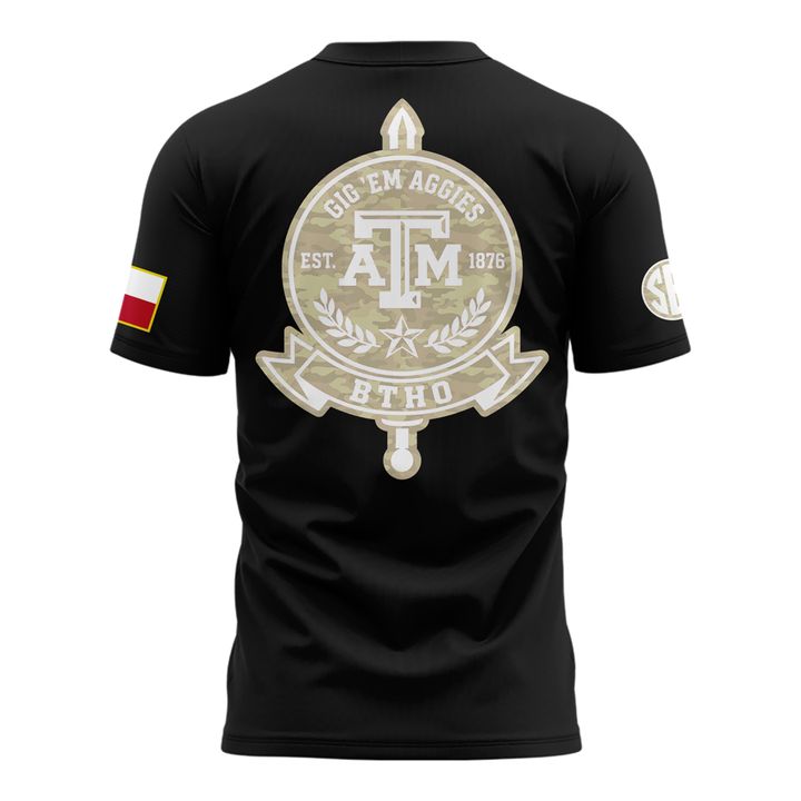 Texas A&M Aggies Honor & Support Camo Logo T-Shirt