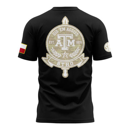 Texas A&M Aggies Honor & Support Camo Logo T-Shirt