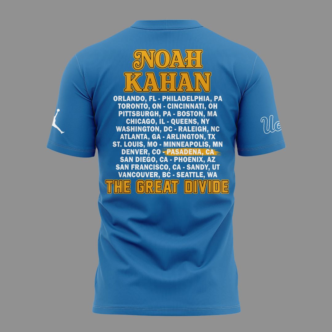 Limited Edition Noah Kahan x UCLA Bruins Football - The Great Divide Tour 2026 T-Shirt