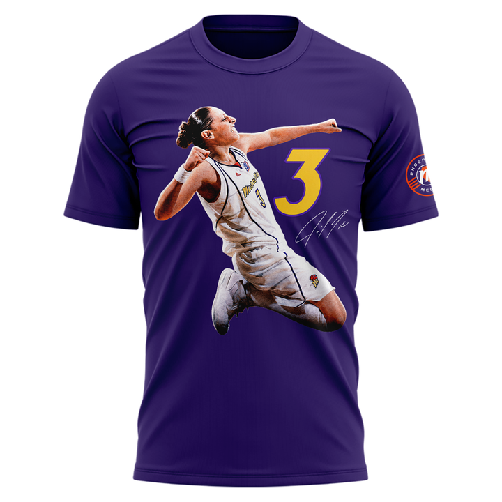 Diana Taurasi Purple Phoenix Mercury 20 Years 1 Team Portrait T-Shirt