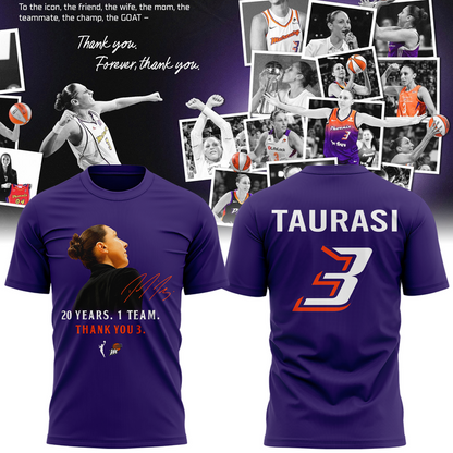 10.Diana Taurasi Purple Phoenix Mercury 20 Years 1 Team Portrait T-Shirt