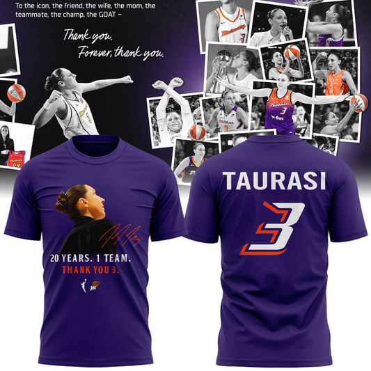 10.Diana Taurasi Purple Phoenix Mercury 20 Years 1 Team Portrait T-Shirt