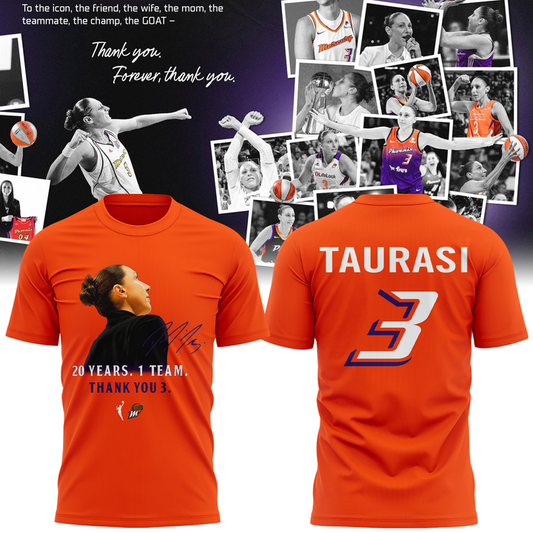 03.Diana Taurasi Purple Phoenix Mercury 20 Years 1 Team Portrait T-Shirt