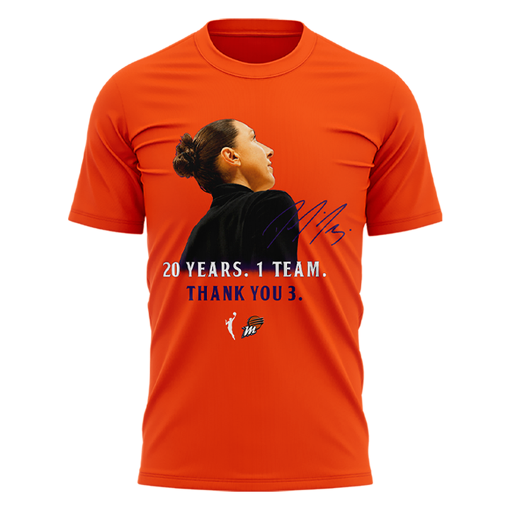 03.Diana Taurasi Purple Phoenix Mercury 20 Years 1 Team Portrait T-Shirt