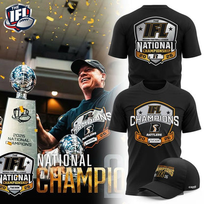 Arizona Rattlers 2026 IFL National Championship T-Shirt - Official Indoor Football League Champion Graphic Tee