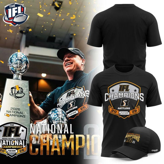 Arizona Rattlers 2026 IFL Champions Black T-shirt