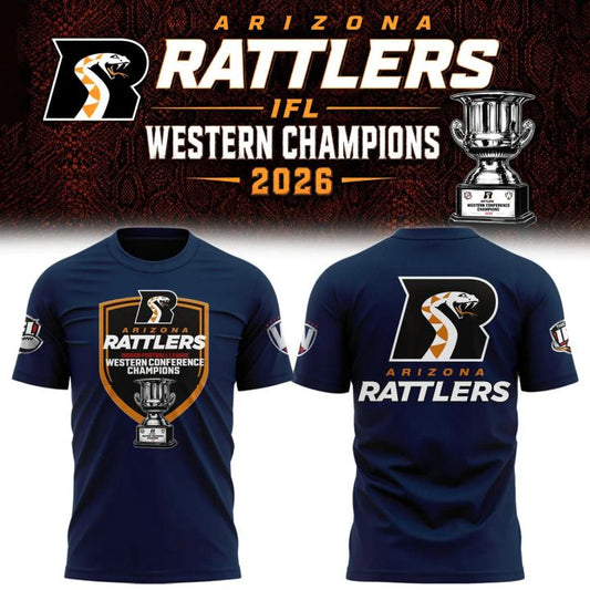 Arizona Rattlers 2026 Western Conference Champions T-Shirt - Navy