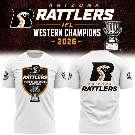 Arizona Rattlers 2026 Western Conference Champions T-Shirt - White