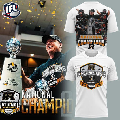 Arizona Rattlers 2026 IFL National Champions White Shirt