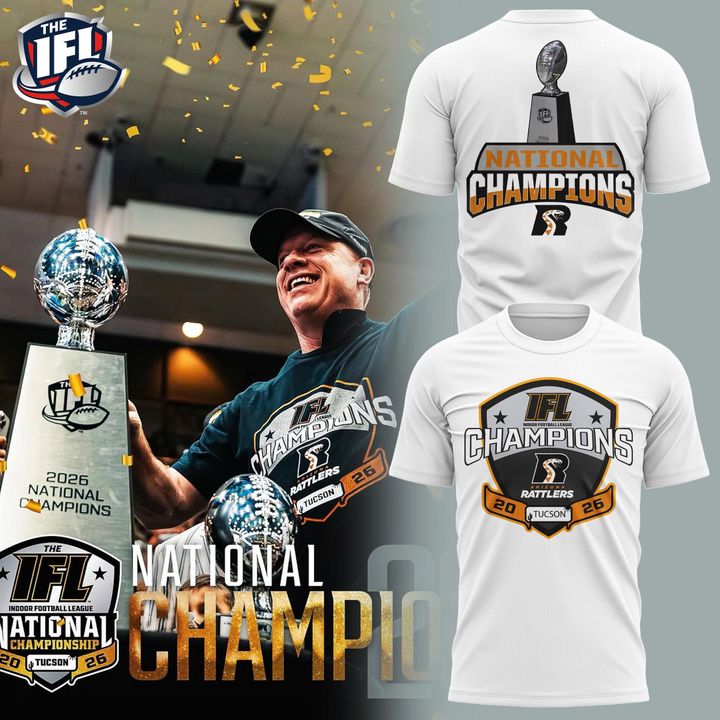 Arizona Rattlers 2026 IFL Champions White Tee