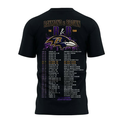 2026 Raymond and Brown The R&B Tour x Baltimore Ravens T-Shirt