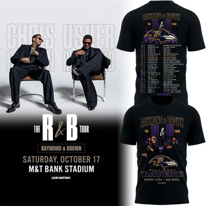 2026 Raymond and Brown The R&B Tour x Baltimore Ravens T-Shirt