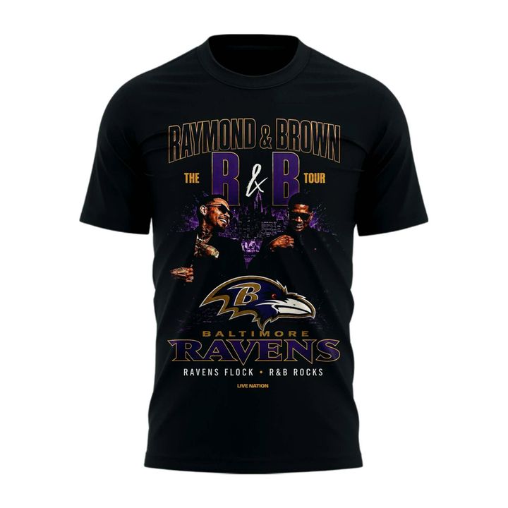 2026 Raymond and Brown The R&B Tour x Baltimore Ravens T-Shirt