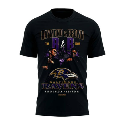 2026 Raymond and Brown The R&B Tour x Baltimore Ravens T-Shirt