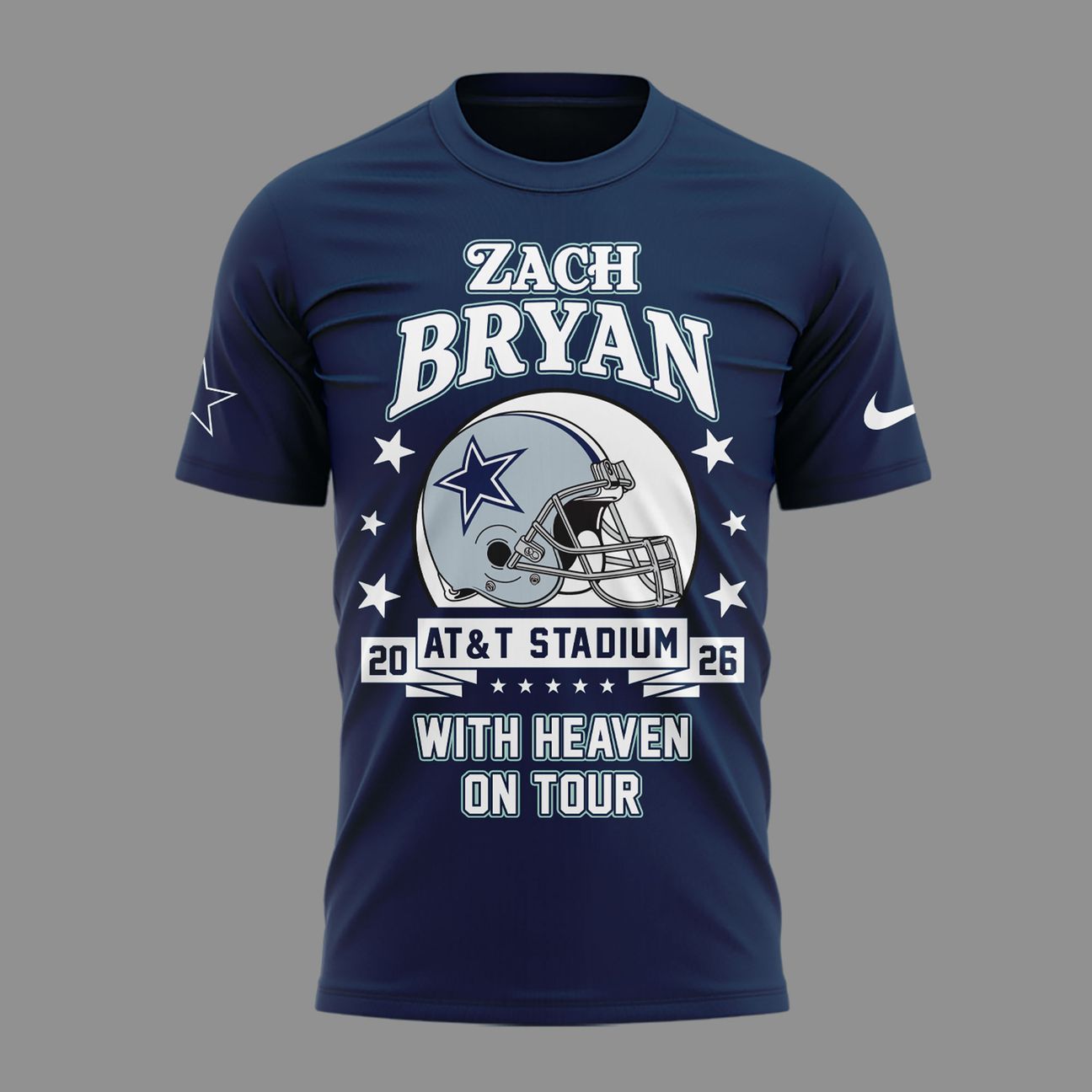 01. Dallas Cowboy x Zach Bryan - With Heaven On Tour 2026 T-Shirt