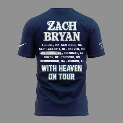 01. Dallas Cowboy x Zach Bryan - With Heaven On Tour 2026 T-Shirt