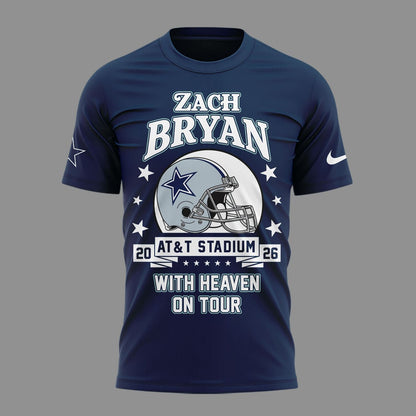 01. Dallas Cowboy x Zach Bryan - With Heaven On Tour 2026 T-Shirt