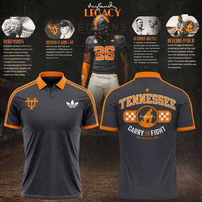 Unisex Adidas Charcoal Tennessee Football Neyland Legacy Polo Shirt