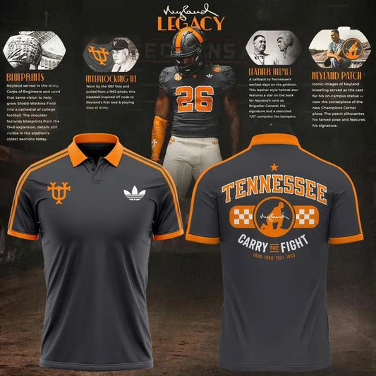 Unisex Adidas Charcoal Tennessee Football Neyland Legacy Polo Shirt