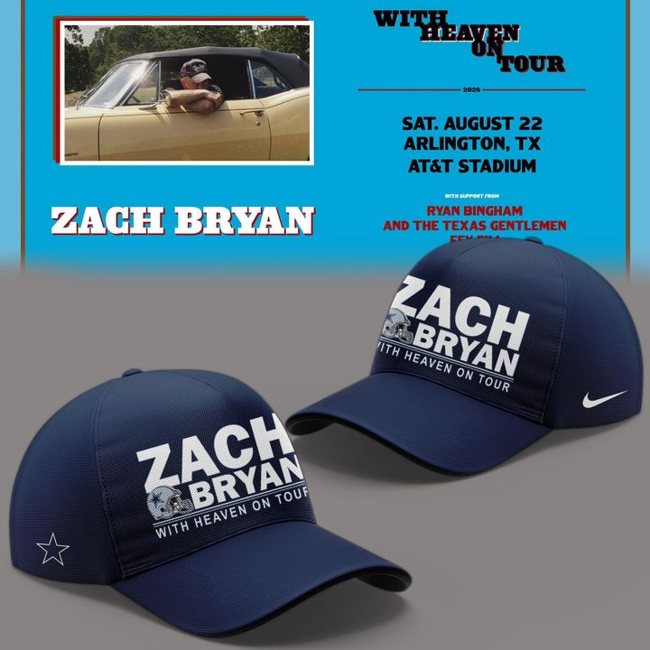 01.05. Hoodie Dallas Cowboy x Zach Bryan - With Heaven On Tour 2026 Hoodie